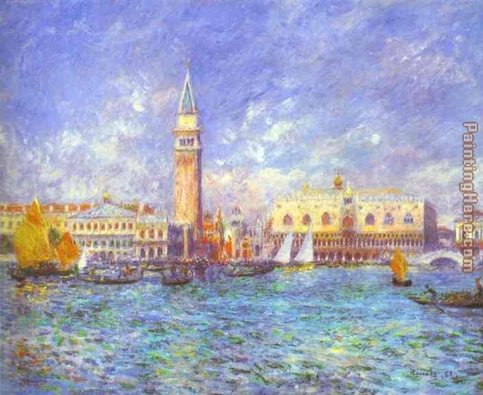 Doges' Palace, Venice painting - Pierre Auguste Renoir Doges' Palace, Venice art painting